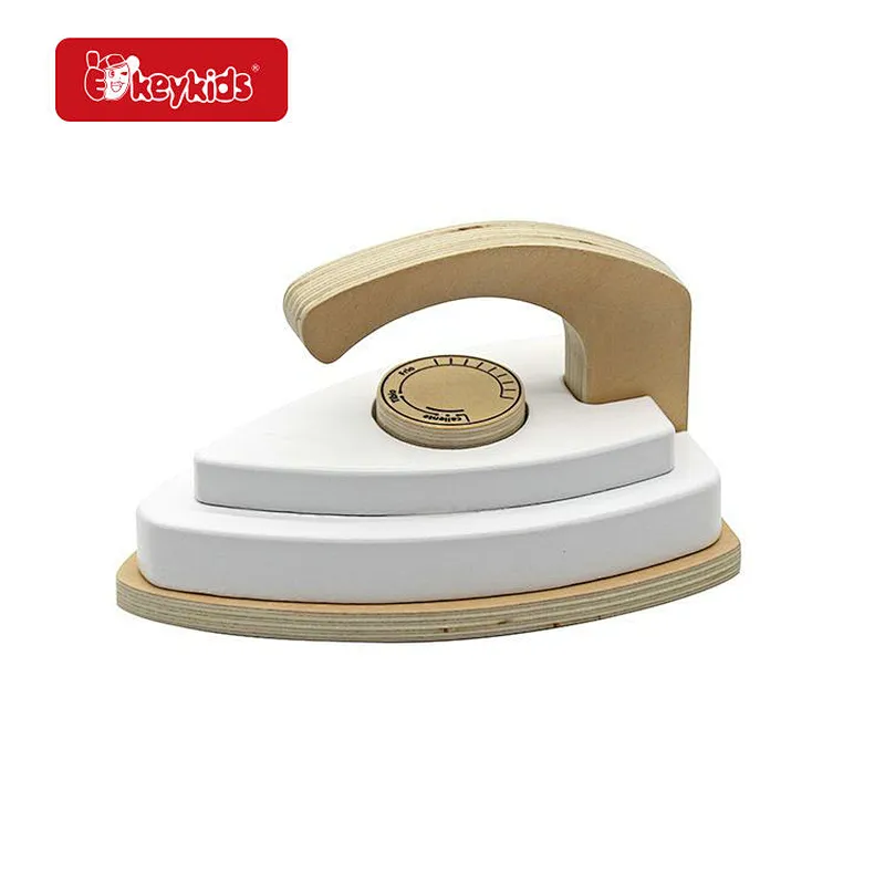 Factory OEM pretend laundry set wooden play iron for children W10D661